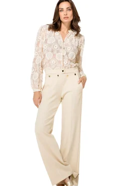 1583-34 / Comfortabele Citylook Broek, Recht Been, Normal Waist><noscript><img width=