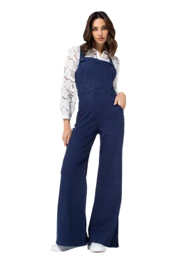 1514-23 / Comfortabele Overall In Jeans, Wijd Been><noscript><img width=