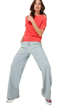 1246-72 / Fijn Gebreide Top Met Schoudereffect><noscript><img width=