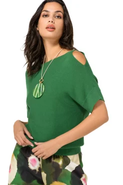 1246-62 / Fijn Gebreide Top Met Schoudereffect><noscript><img width=