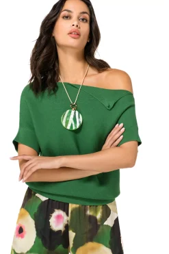 1246-62 / Fijn Gebreide Top Met Schoudereffect><noscript><img width=