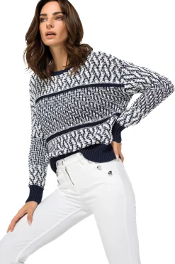 1220-29 / Grof Gebreide 'Debut De Saison' Pull><noscript><img width=