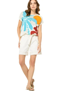 3202-89 / Half Doorzichtige Gebreide Zomerse Pull><noscript><img width=