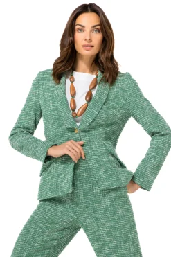 1888-62 / Licht Aansluitende Blazer In Lichte Bouclette><noscript><img width=