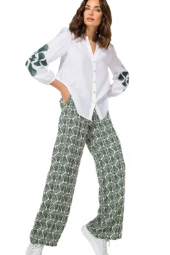 1590-69 / Soepelvallende Broek, Recht Been, Normal Waist><noscript><img width=