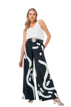 1558-19 / Soepelvallende Palazzobroek, Normal Waist><noscript><img width=