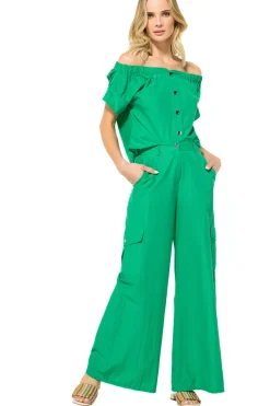 3554-61 / Wijde Broek Katoenmix, Normal Waist><noscript><img width=